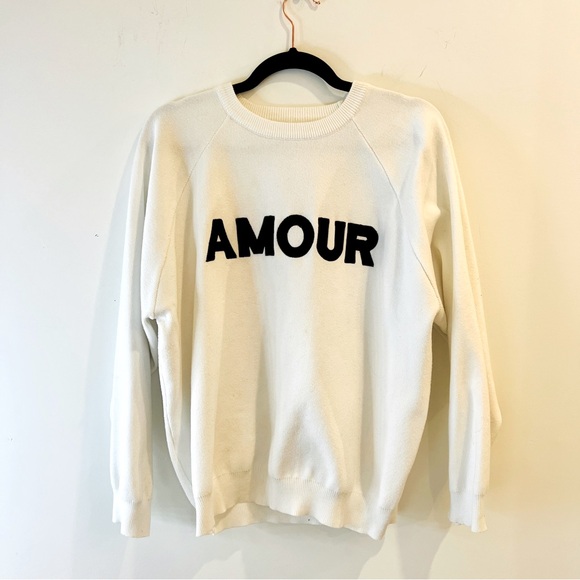 Pink Martini Sweaters - Pink Martini | Amour Sweater in White and Navy